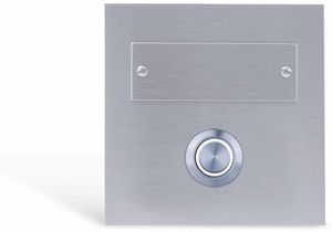 REV Klingeltaster REV, 1-fach, Echtmetall, beleuchtet, weiß, Maße (BxHxT): 80x80x15 mm