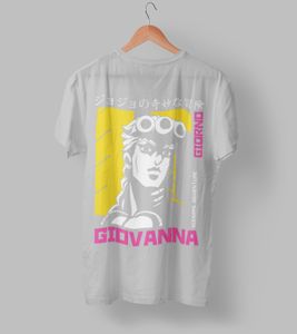 Koszula męska bawełna organiczna anime JoJo's Bizarre Adventure streetwear Giovanna