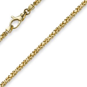 2,5mm Kette Halskette Königskette aus 585 Gold Gelbgold 55cm Uni Goldkette