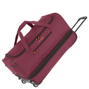Travelite Basics Doppeldeckertrolley Reisetasche mit Rollen 70cm 98l 2,8kg erw., Farbe:Bordeaux