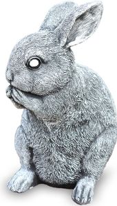 Steinfigur grosser Feldhase Hase Steinguss frostfest wetterfest Deko Gartenfigur