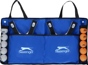 Slazenger Tischtennis Set - 15 Teilig - 4 Tischtennisschläger, 10 Tischtennisbälle und 1 Tragetasche - Einfach Mitnehmen - Mehrfarbig