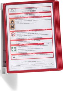 DURABLE Nástenné zobrazovacie tabule sys. Zobrazovacie tabule VarioWall 5, červené