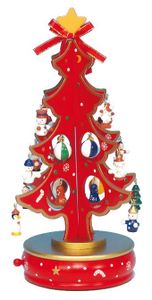 MMM GmbH_Spieluhrenwelt_Spieluhr_Roter Weihnachtsbaum aus Holz_16098
