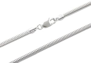 Schlangenkette 925 Sterling Silber 2,5mm breit Länge wählbar 50 - 55 cm Silberkette Halskette Kette Damen Herren (50)