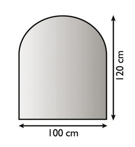 Funkenschutzplatte Metall Lienbacher anthrazit 120x100cm halbrund