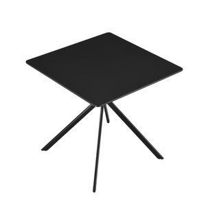 [en.casa] Esstisch - Schwarz 78x78x75cm -  Küchentisch Esszimmertisch Besprechungstisch Konferenz-Tisch