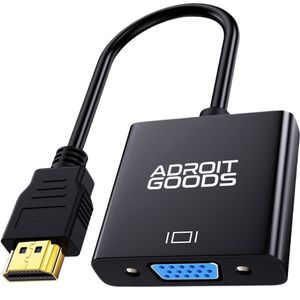 AdroitGoods HDMI zu VGA Adapter - 1080P aktiv HDTV - Stecker zu Buchse