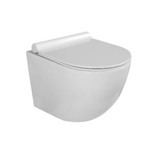 kielle Gaia - Závesné kompaktné WC s doskou SoftClose, Rimless, biela 30115001