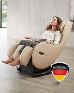 WELCON Massagesessel EASYRELAXX beige - 3D Massagestuhl mit Neigungsverstellung elektrisch