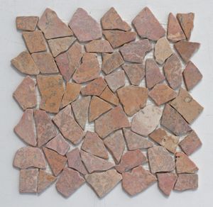 Weiß M-004-55 Fliesen Sonderposten Natursteinmosaik Mosaik Marmor Rot 