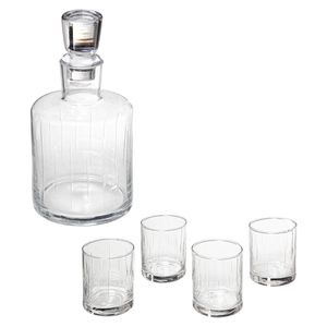 Whisky-Karaffe + 4 Gläser, 350 ml, 5-teiliges Set