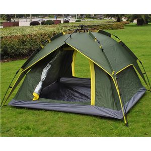Zelt Kuppelzelt Campingzelt Familienzelt für 3-4 Personen Outdoor Camping grün