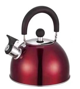RHP Flötenkessel Pfeifkessel Wasserkessel Wasserkocher Teekessel INDUKTION 2,5 l Rot