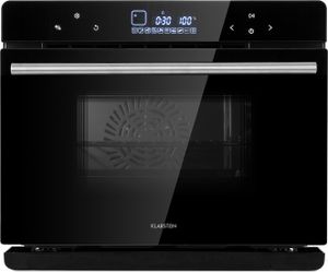 Klarstein MasterFresh Dampfbackofen - Stand-Dampfgarer, 24 Liter, 230 °C, 1,4 Liter Wassertank, Dampfgaren: 1100W, Backofen: 1900W, TouchControl, 12h-Timer, 9 Programme, freistehend, schwarz