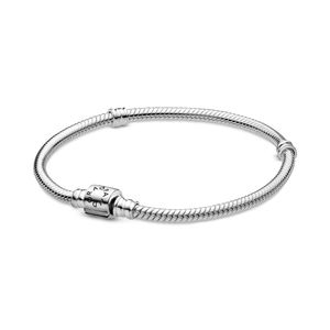 Pandora 598816C00 Silber Damen-Armband Schlangenkette Moments Barrel Clasp, 17 cm