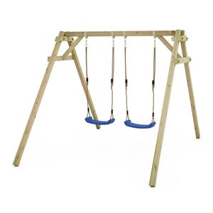 WICKEY Detský hojdačkový rám Smart Move Swing, hojdačkový rám, dvojitá hojdačka, drevená hojdačka - modrá