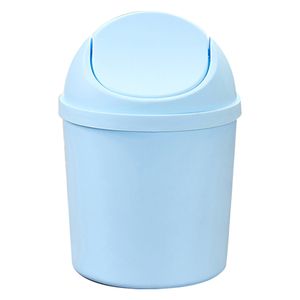 Desktop-Mülleimer, Mini süße Mülleimer, Desktop-Mülleimer, verwendet für Familie Wohnzimmer Schlafzimmer Badezimmer Büro Auto Innen Kunststoff Mülleimer(Blau)