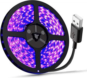 2.5m UV Schwarzlicht LED Streifen USB Batteriebetrieben Lichtband Black Light Lichtleiste für Party, Bar, Neonfarben, Club, Disco, Deko