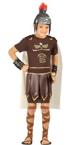 römischer Soldat Gladiator - Kostüm für Jungen Gr. 110 - 146, Größe:128/134