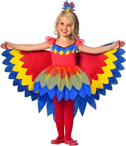 Zauberhaftes Papagei Kostüm für Kinder