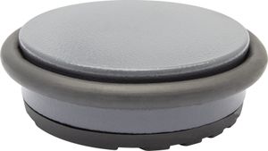 WAGNER Bodentürstopper BIG DISK COLOR GREY - Ø 100 x 30 mm, Industriestahl grau beschichtet, Gummi, 750 g - 15519201