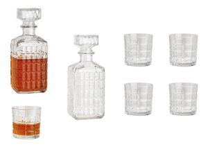 5tlg Whisky Karaffe 4 Gläser Set Glas Flasche Likör Whiskey 10028403
