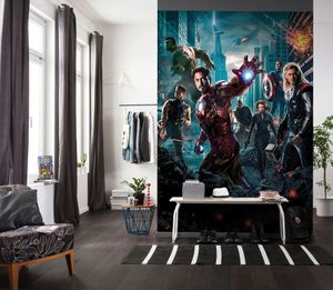 Papier Fototapete - Avengers Movie Poster - Größe 184 x 254 cm