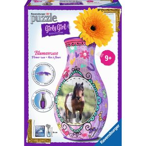 216 Teile Ravensburger 3D Puzzle Girly Girl Edition Blumenvase Pferde 12052