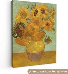 MuchoWow® - Plátno - Slnečnice - Vincent van Gogh, nástenná maľba, nástenné dekorácie obrazy obývacia izba, 60x80cm