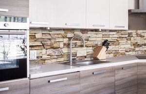 DIMEX Küchenrückwand Folie selbstklebend STEINIGE Wand | Klebefolie - Dekofolie - Spritzschutz für Küche |  -  EU | 260 cm x 60 cm
