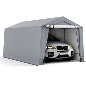 COSTWAY Garagenzelt Carport, Maße: 490 x 290 x 245 cm, Zeltgarage mit Türen, Weidezelt Lagerzelt Garage Unterstand, Autounterstand für SUV, Boot, Fracht, Outdoor-Events