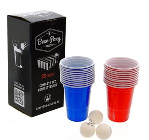Beerpong-Deluxe Komplettes Set (22 Becher, 3 Bälle) Bierpong Partyspiel
