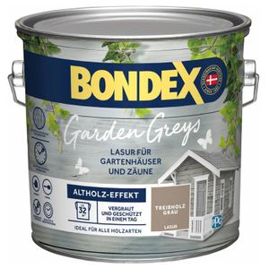 Bondex GARDEN GREYS Lasur treibholzgrau, Patina-Effekt, 2,5 Liter