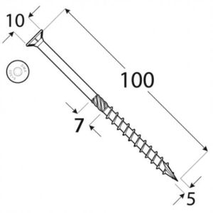 100x wkręty do drewna wkręty do płyt wiórowych 5x100mm wkręty Torx T25 ocynkowane na żółto