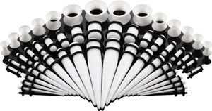50 STüCK Ohrdehner Set, Tunnel Dehnstab, Dehnst?be Set, Acryl Expander Plug, Flared Tunnel Plug