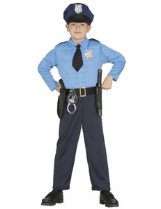 Polizisten Kostüm für Kinder, Größe:122/128