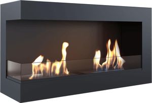 Nástenný bioetanolový krb 900 vľavo brankári s zasklením