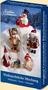 Seiffener Volkskunst Räucherkerzen, Duft:Weihnachtliche Mischung Schachtel 24 Stück