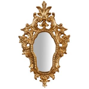 Deko wandspiegel gold 40x25 cm, Vintage spiegel, Barock spiegel gold, Gold