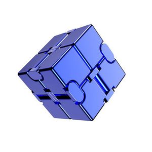 Fidget Cube Neue Version Fidget Fingerspielzeug - Metall Infinity Cube für Stress und Angst Relief / ADHD, Ultra Durable Sensory Geschenke.Cyan