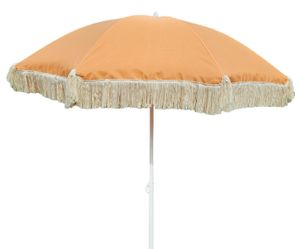 Sonnenschirm Strandschirm Schirm UV Schutz mit Fransen Tasche knickbar Ø 150 cm