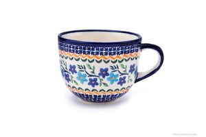 Bunzlauer Keramik Milchkaffeetasse Cappuccino-Tasse 350ml Design 1154a große Tasse