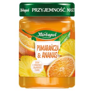 Herbapol dżem o obniżonej zawartości cukru pomarańcza & ananas 280 G