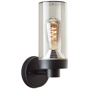 stehende Outdoor Wandlampe - spritzwassergeschützt - 30cmx16cm Schwarz