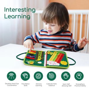 Busy Board  für Kleinkinder ab 2 Jahr - Activity Board Baby Sensorisches Montessori Spielzeug ab 1 2 3 4 5 Jahre Lernspielzeug für Jungen Mädchen