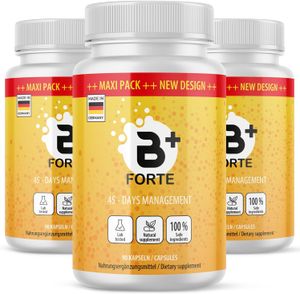B+ Forte Kapseln Nahrungsergänzungsmittel | B Plus mit Garcinia Cambogia | 3er Pack