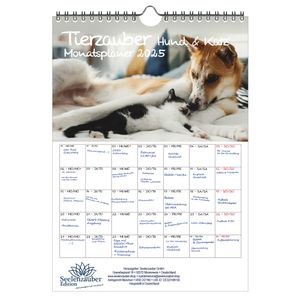 Tierzauber Hund und Katz Planer DIN A4 Kalender für 2025 Katzen und Hunde - Seelenzauber