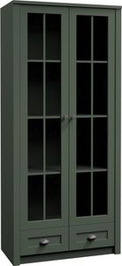 Vitrine Segnas 14, Farbe: Grün - 198 x 90 x 43 cm (H x B x T) Vitrine Segnas 14, Farbe: Grün - 198 x 90 x 43 cm (H x B x T)