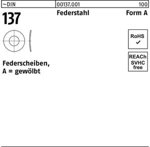 Federscheibe DIN 137 A 2 Federstahl